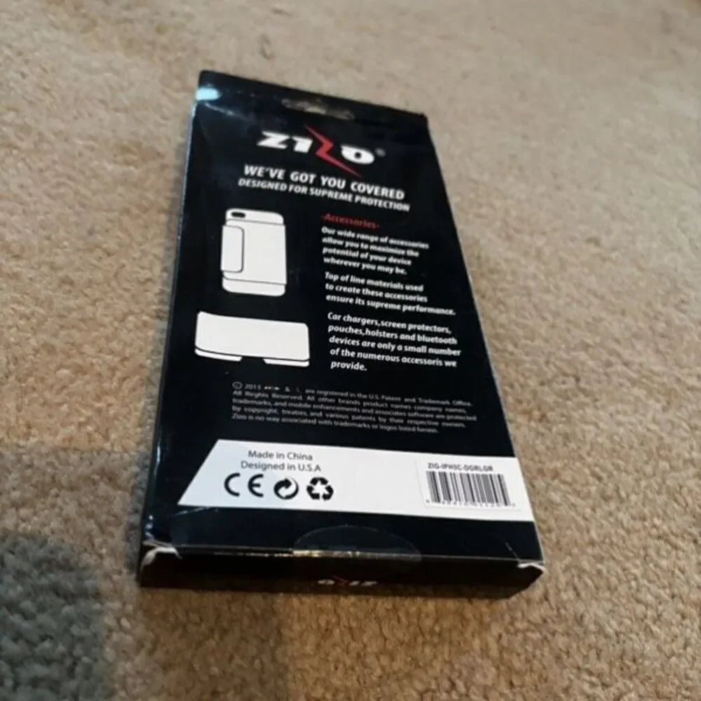 Zizo Rugged IPhone 5C Black & Gray Phone Case With Screen Protector *New*